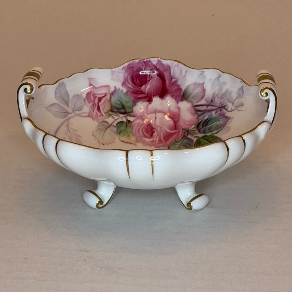 Noritake Bone China Candy Dish with Rose Flowers